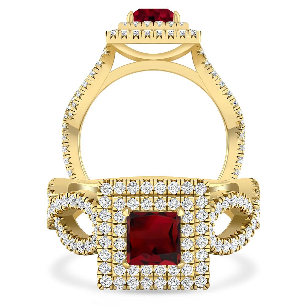 Yellow Gold - Garnet