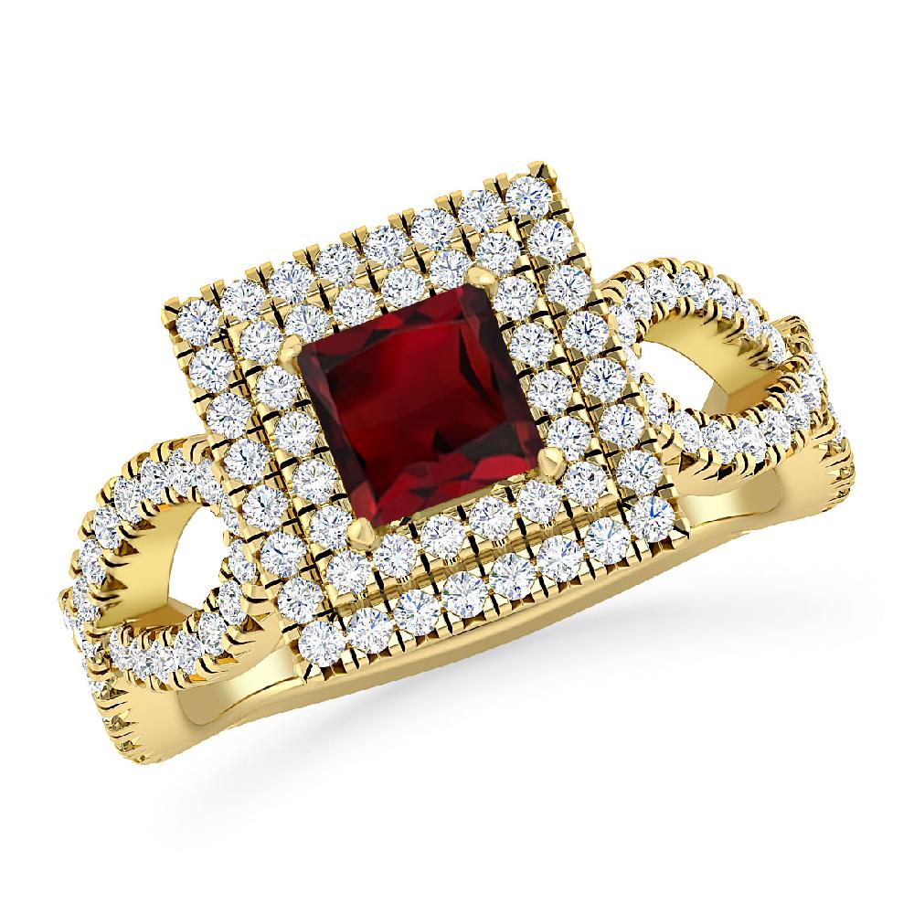 Yellow Gold - Garnet