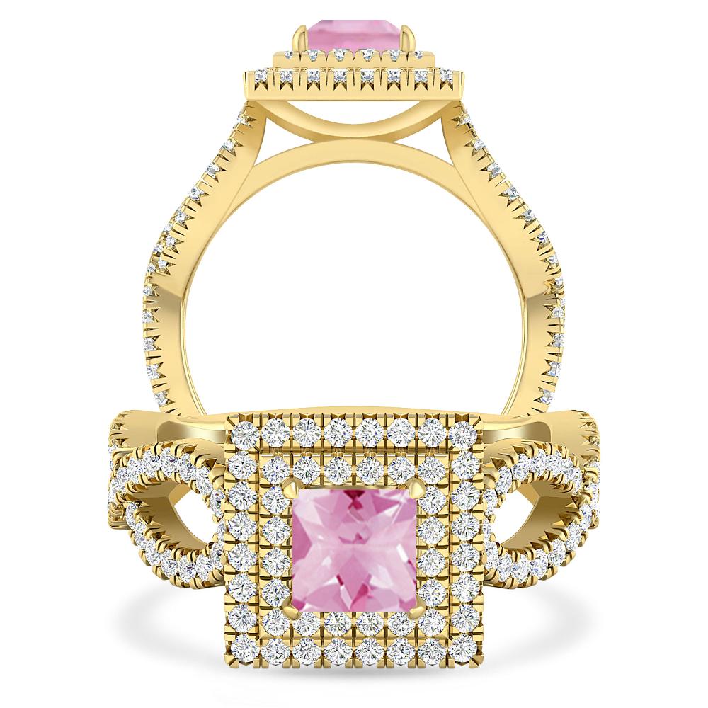 Yellow Gold - Pink Tourmaline