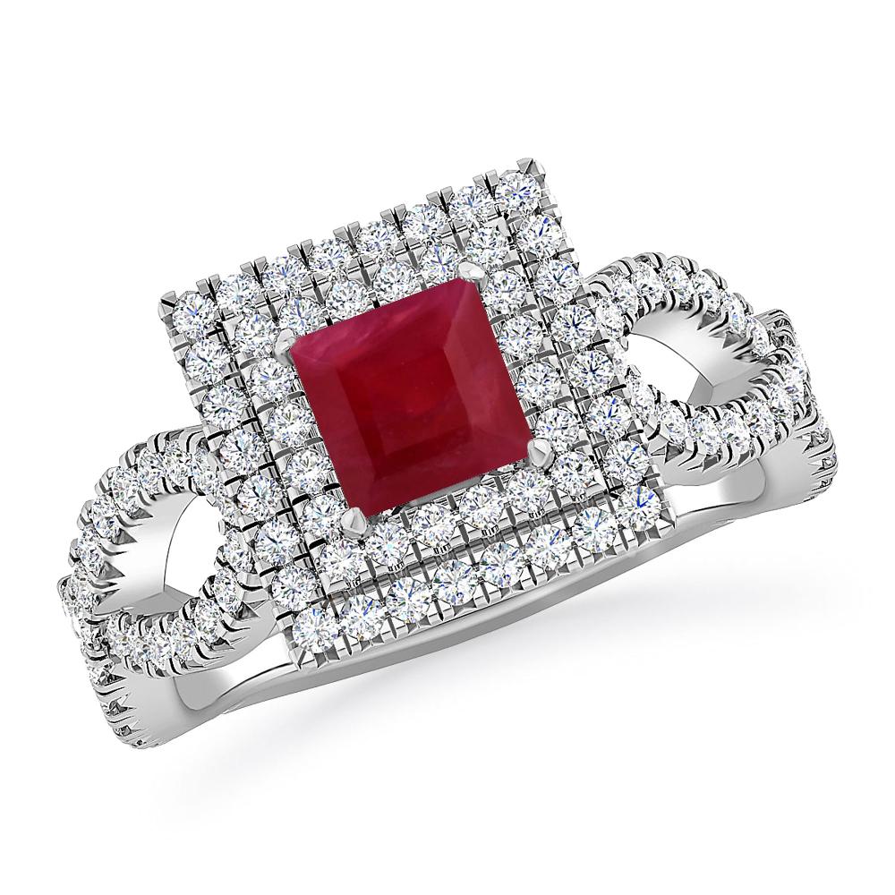White Gold - Ruby