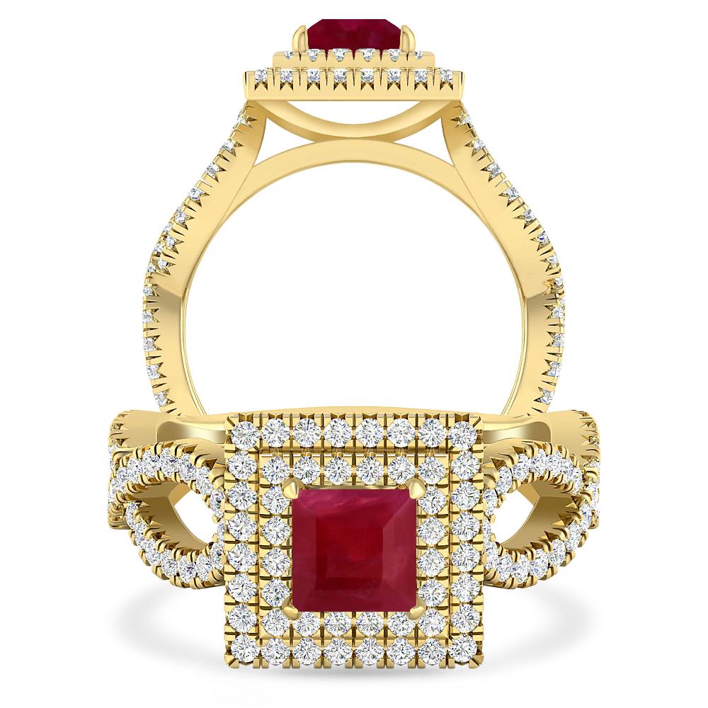 Yellow Gold - Ruby