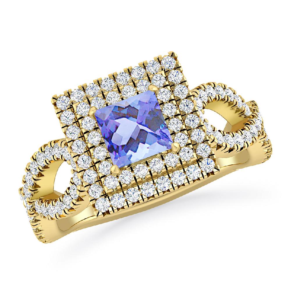 Yellow Gold - Tanzanite