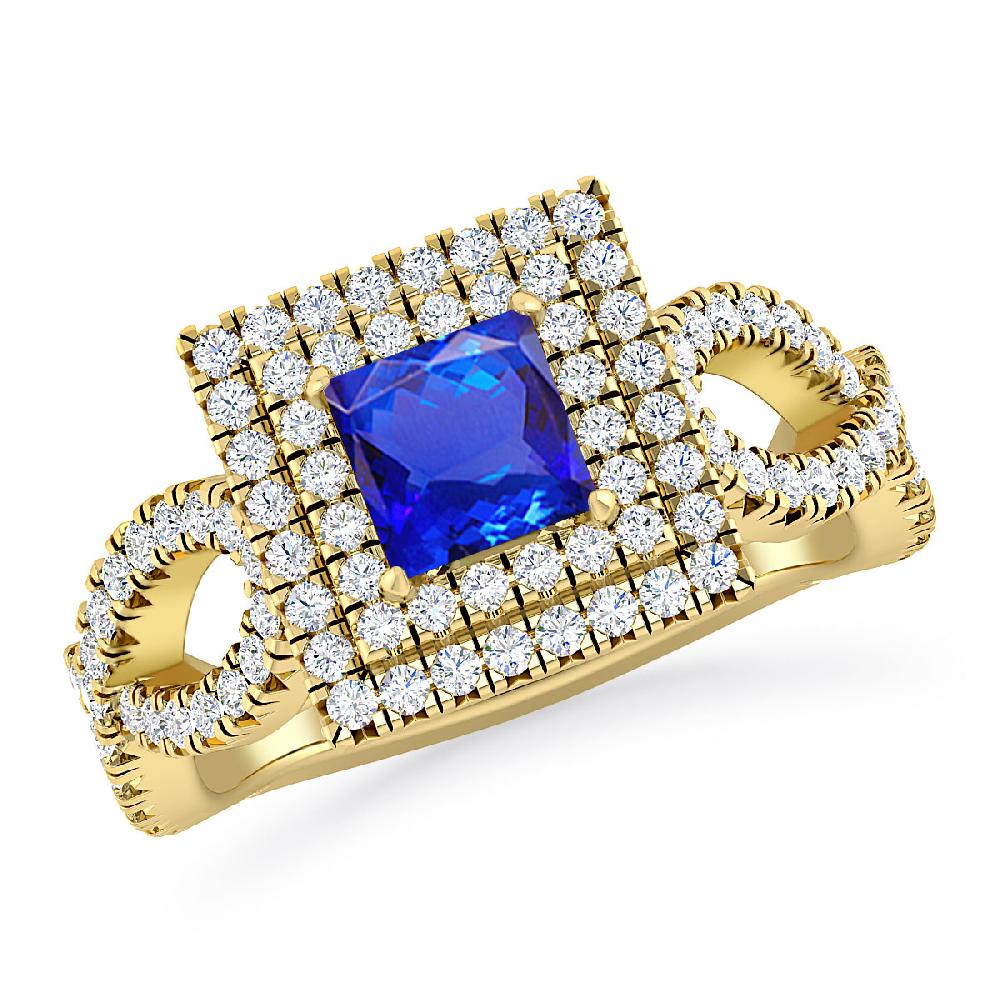 Yellow Gold - Tanzanite