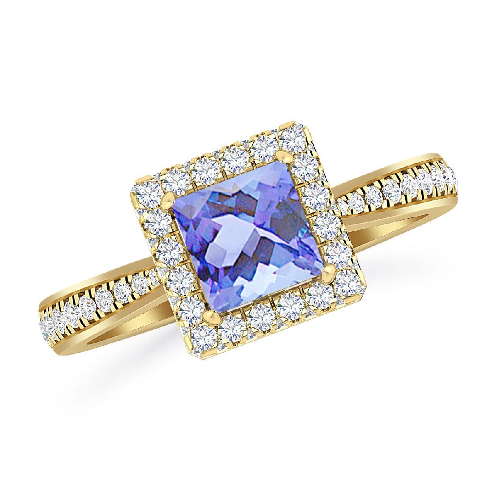 Yellow Gold - Tanzanite