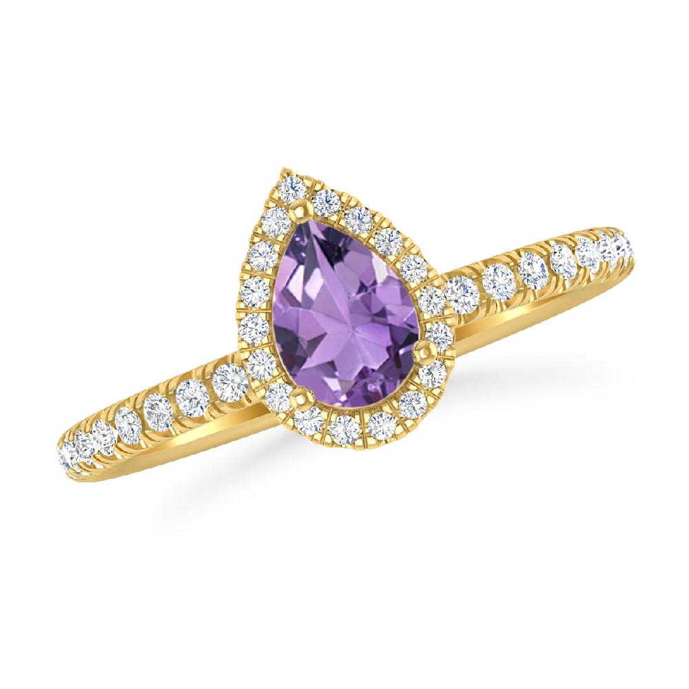 Yellow Gold - Amethyst