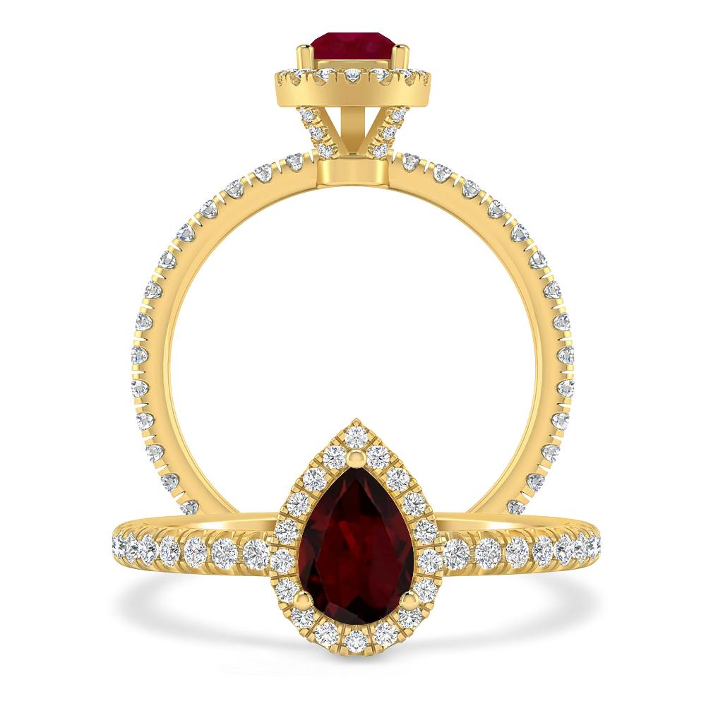 Yellow Gold - Garnet