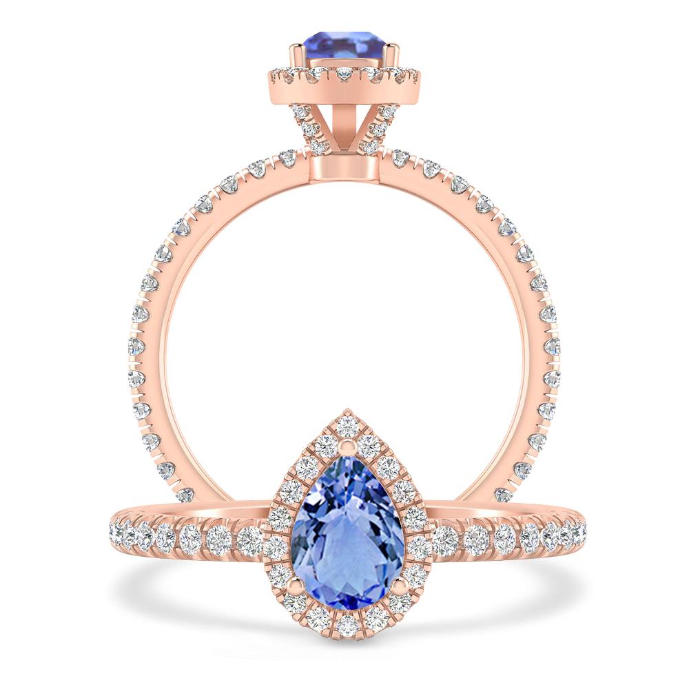 Rose Gold - Tanzanite