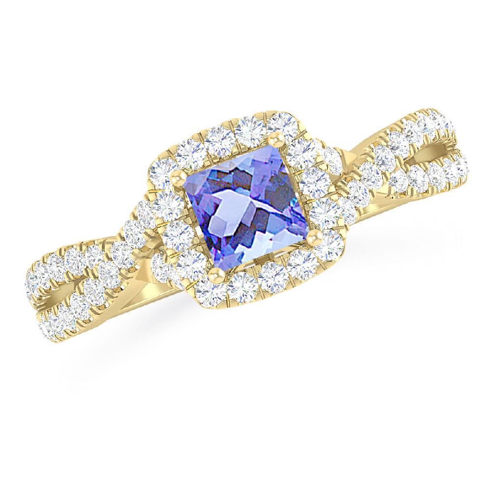 Yellow Gold - Tanzanite