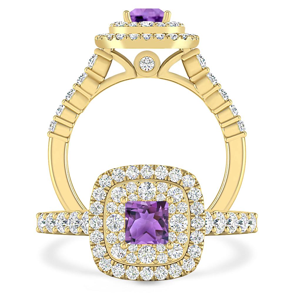 Yellow Gold - Amethyst