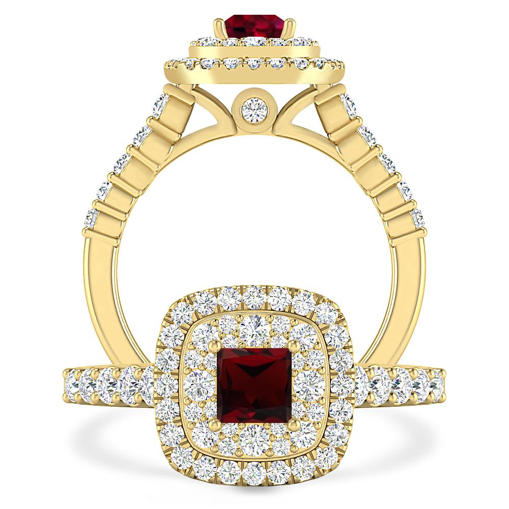 Yellow Gold - Garnet