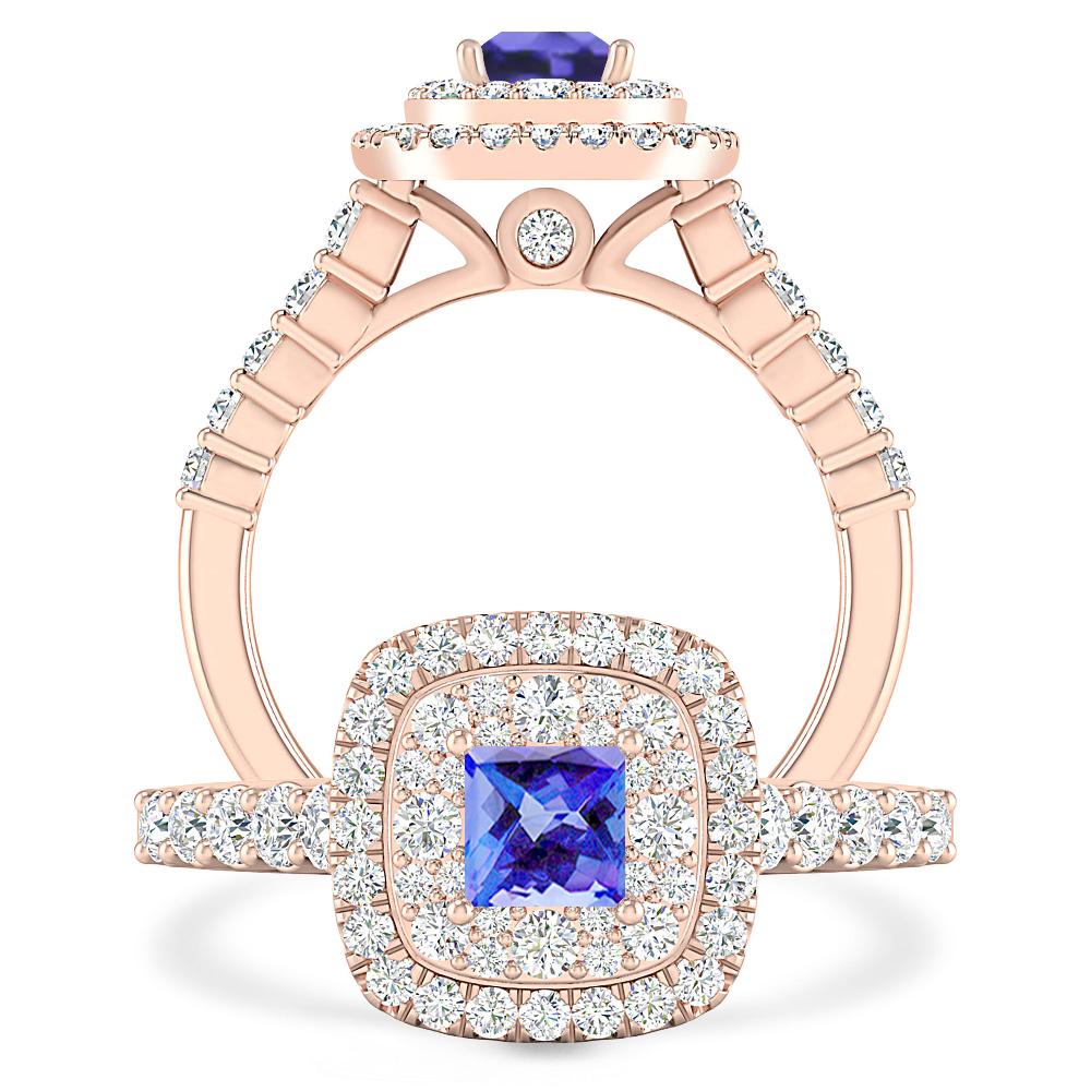 Rose Gold - Tanzanite