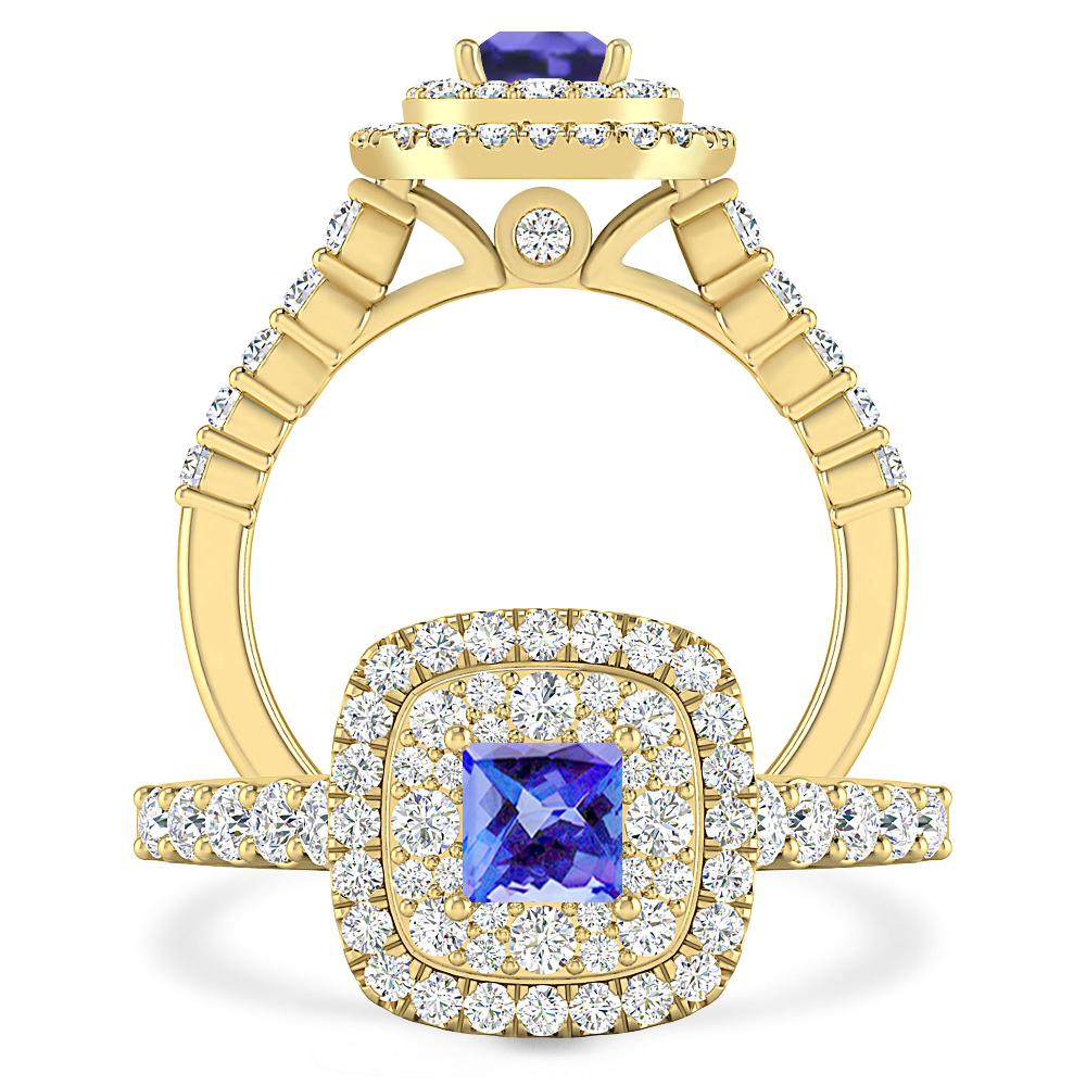 Yellow Gold - Tanzanite