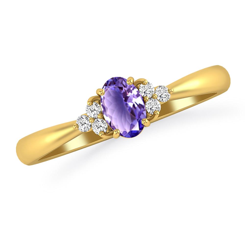 Yellow Gold - Tanzanite