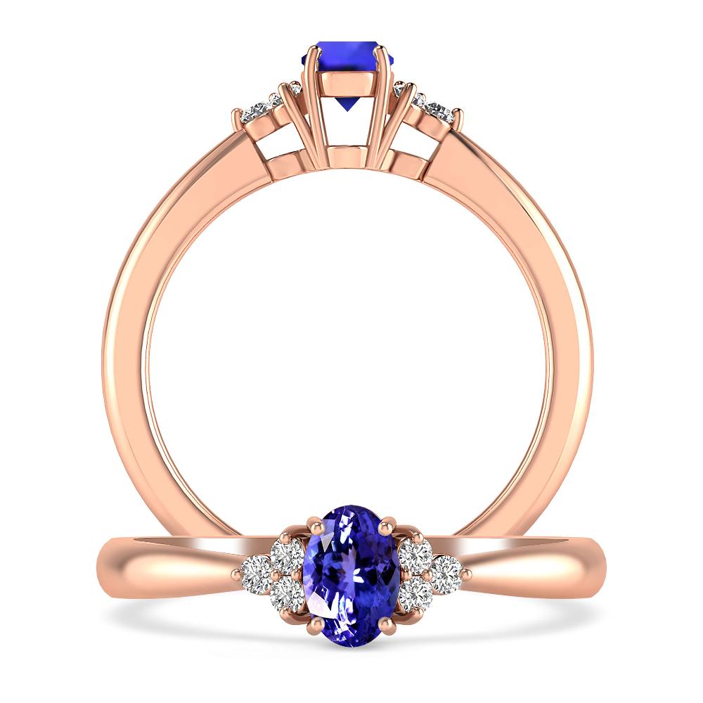 Rose Gold - Tanzanite