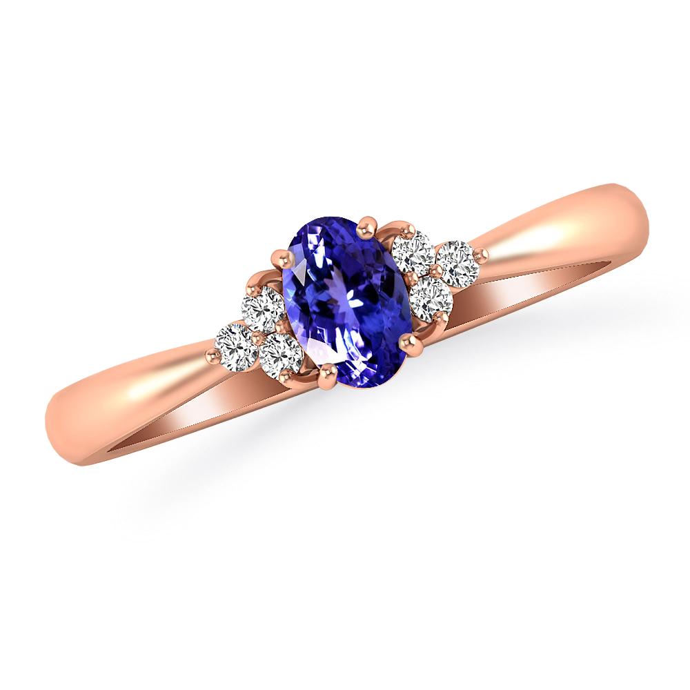 Rose Gold - Tanzanite