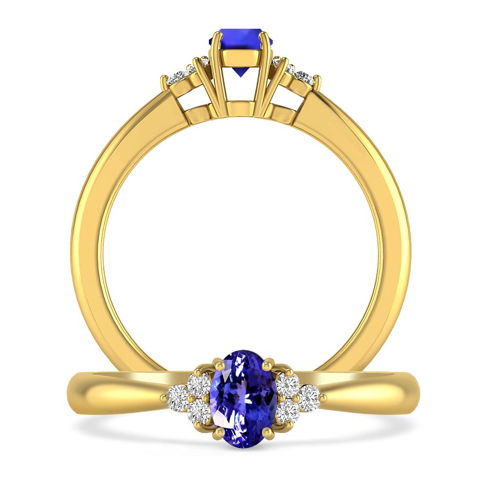 Yellow Gold - Tanzanite