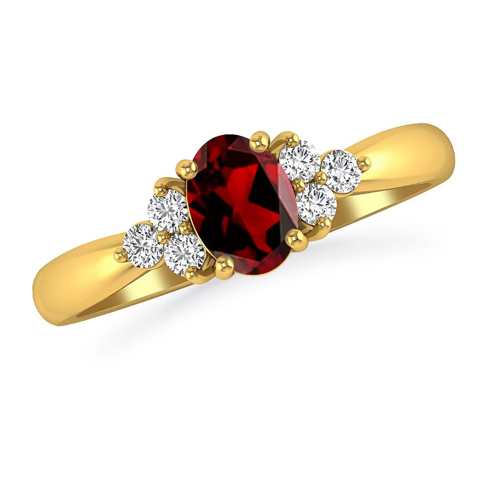 Yellow Gold - Garnet