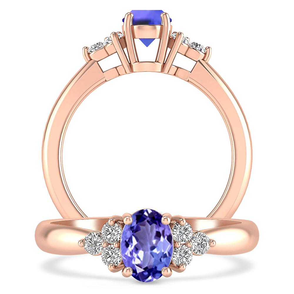 Rose Gold - Tanzanite