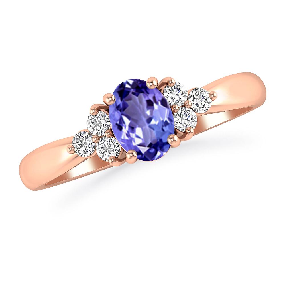 Rose Gold - Tanzanite