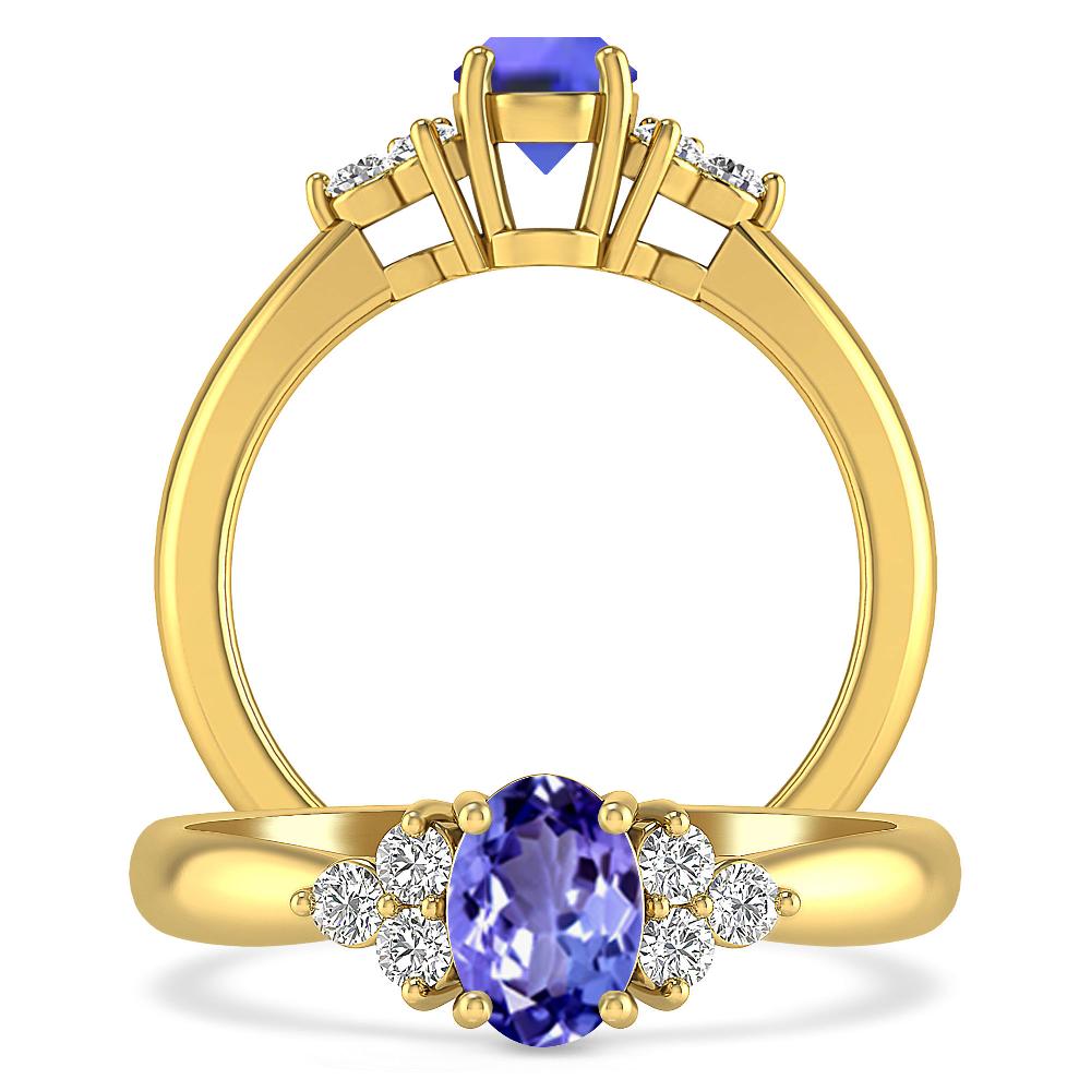 Yellow Gold - Tanzanite
