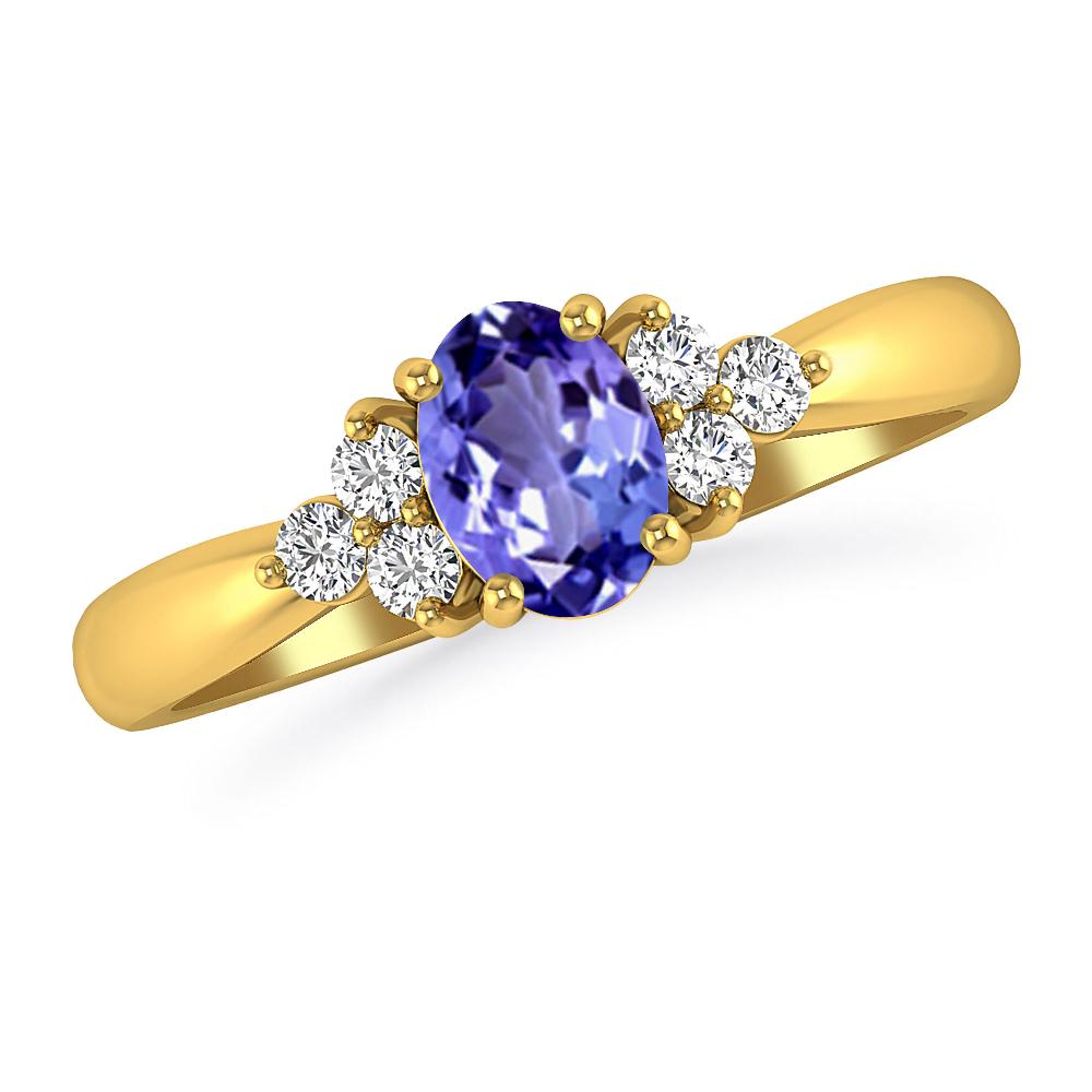 Yellow Gold - Tanzanite