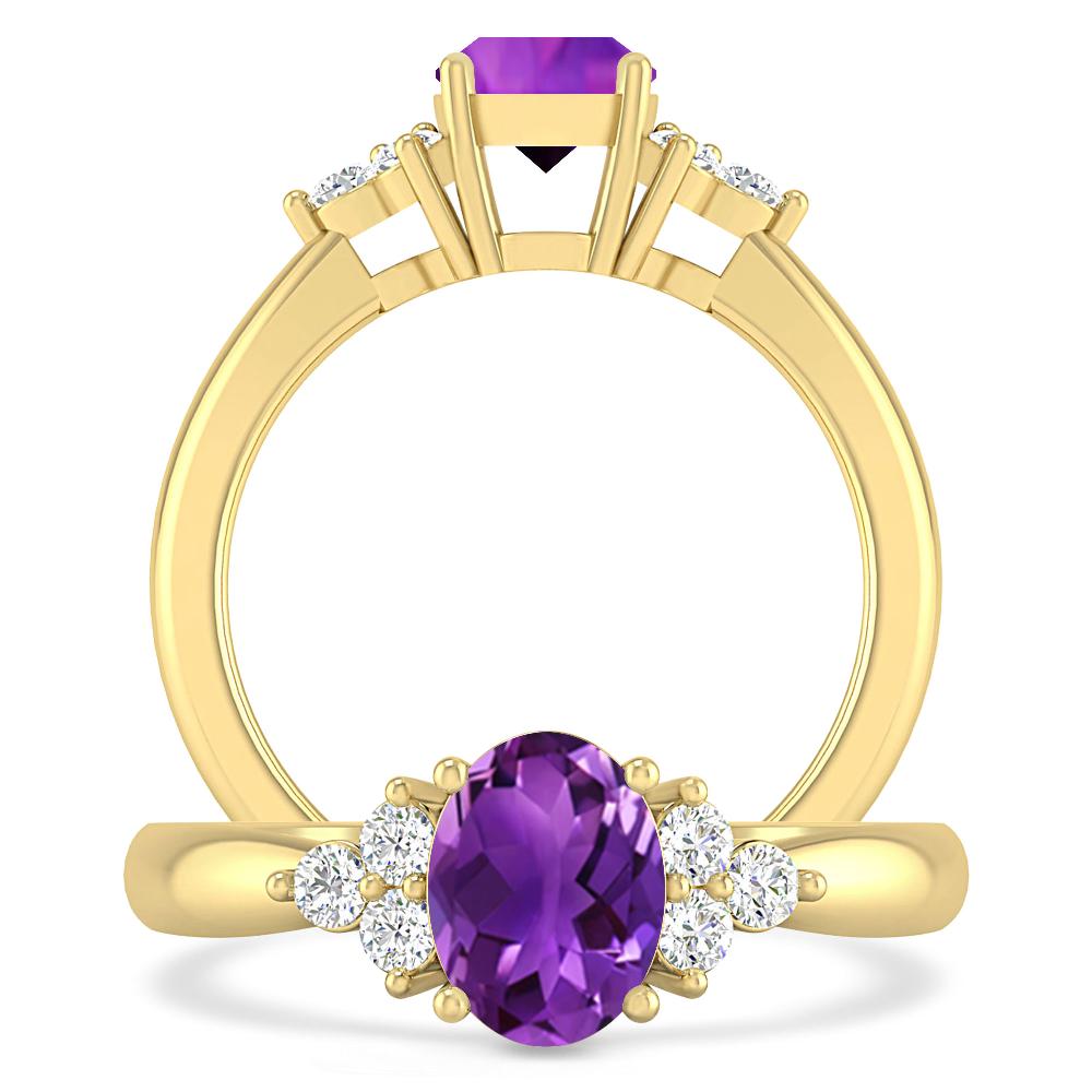 Yellow Gold - Amethyst