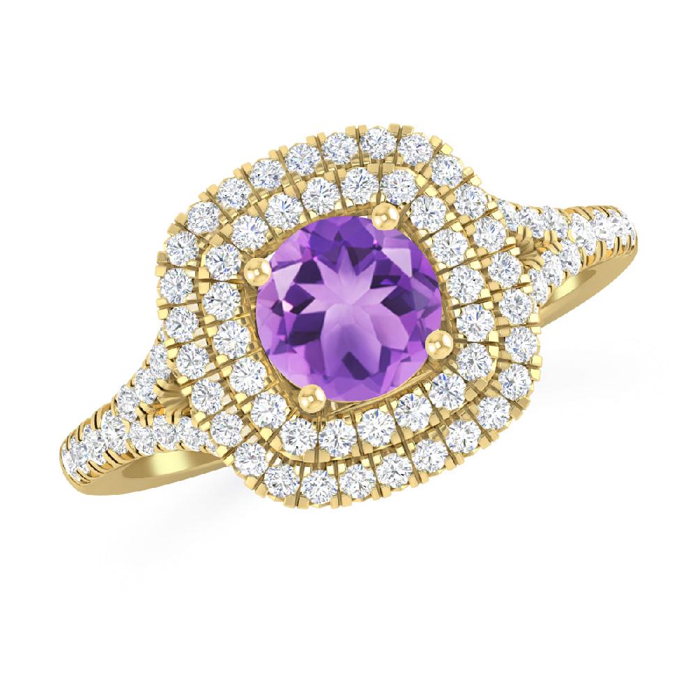 Yellow Gold - Amethyst