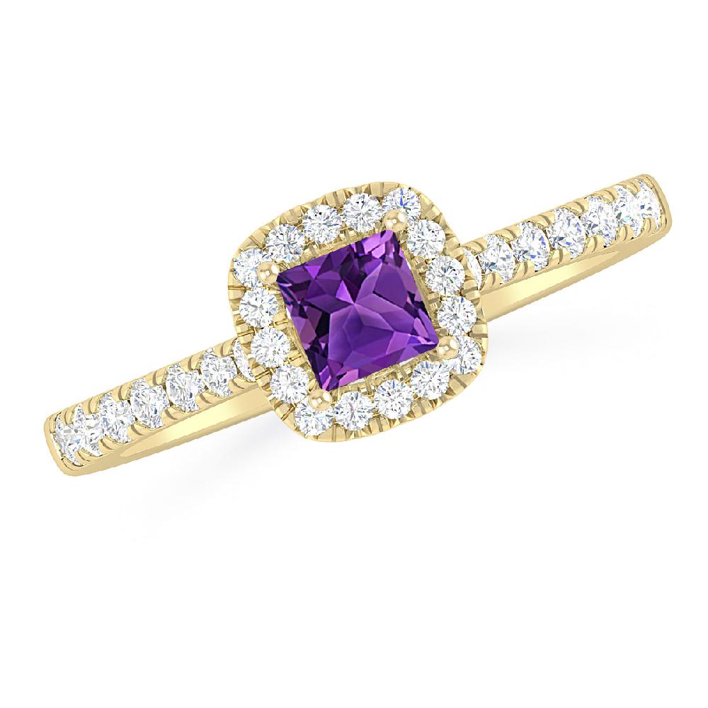 Yellow Gold - Amethyst