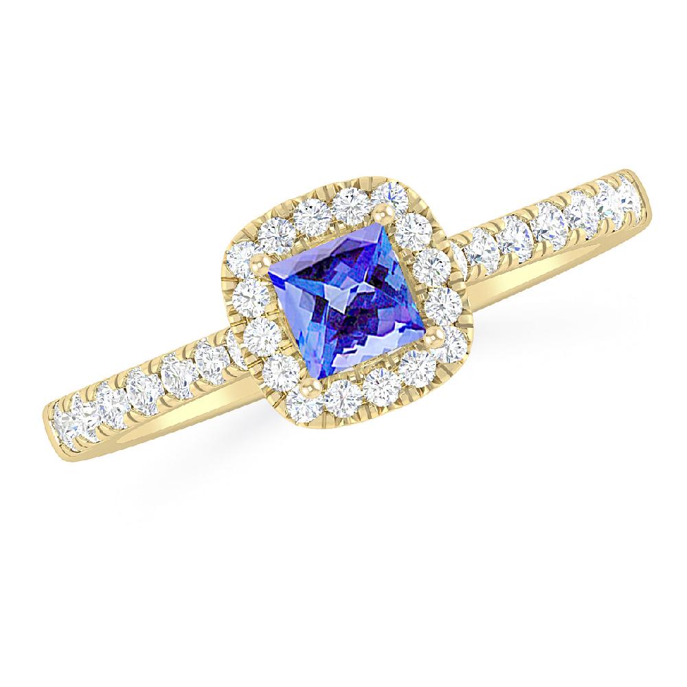 Yellow Gold - Tanzanite