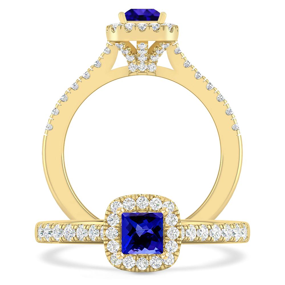 Yellow Gold - Tanzanite