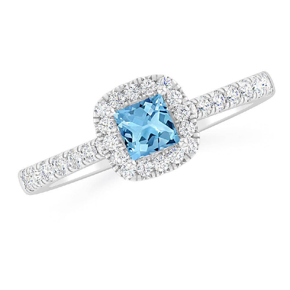White Gold - Blue Topaz