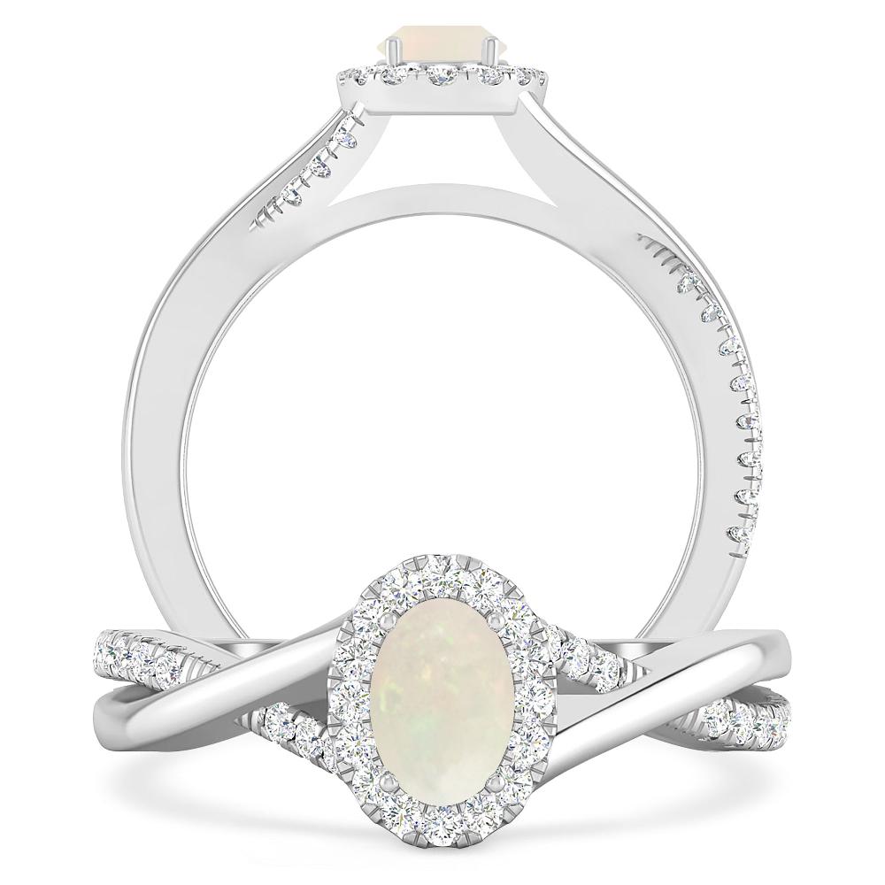White Gold - Opal