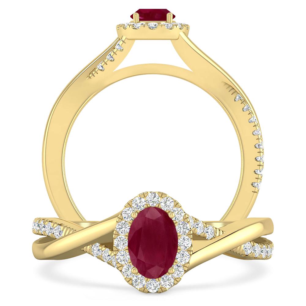 Yellow Gold - Ruby