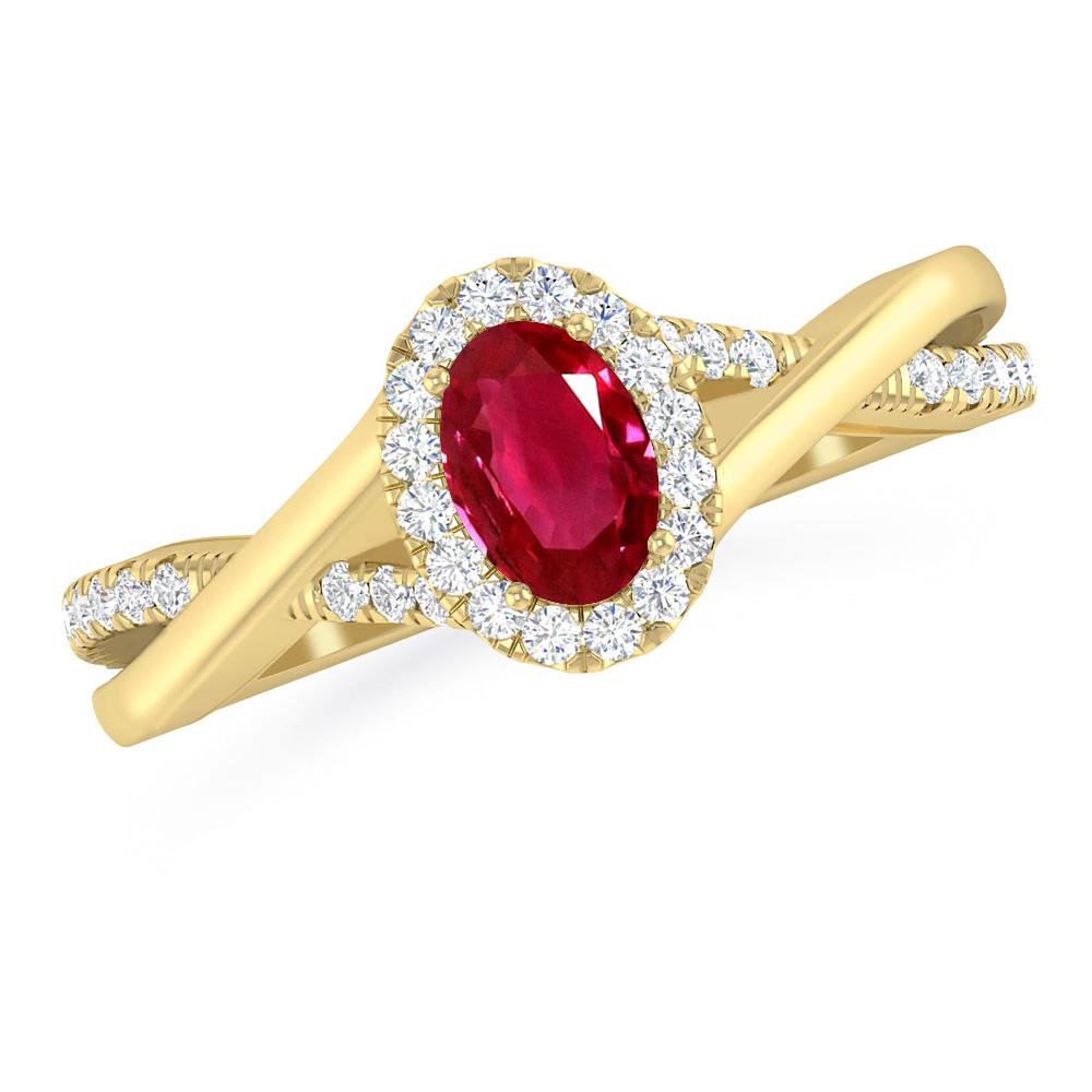 Yellow Gold - Ruby