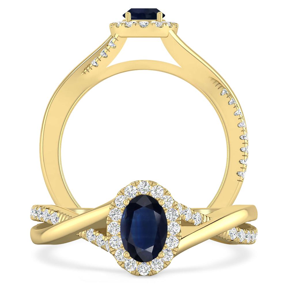 Yellow Gold - Sapphire