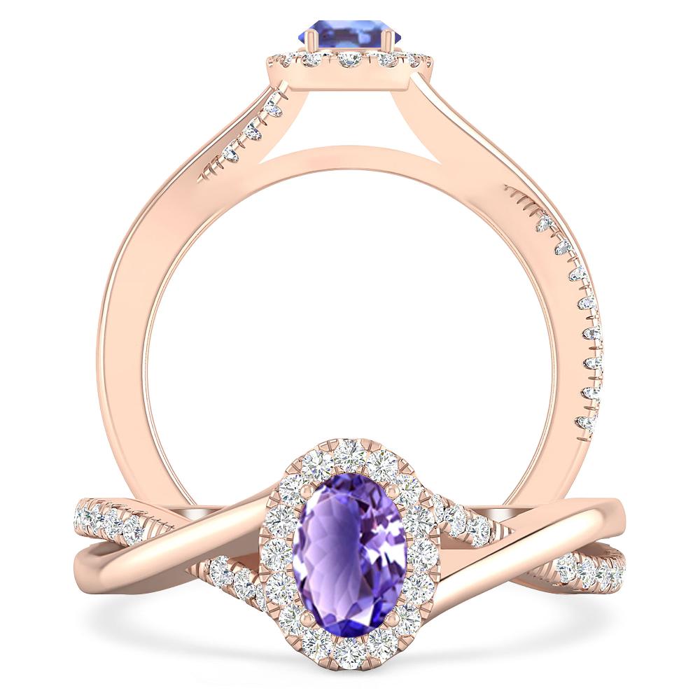 Rose Gold - Tanzanite