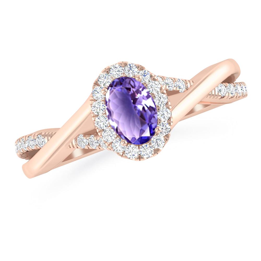 Rose Gold - Tanzanite