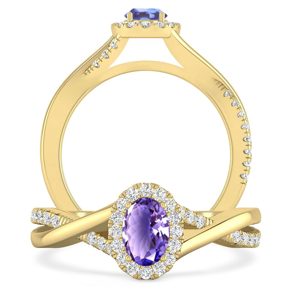 Yellow Gold - Tanzanite