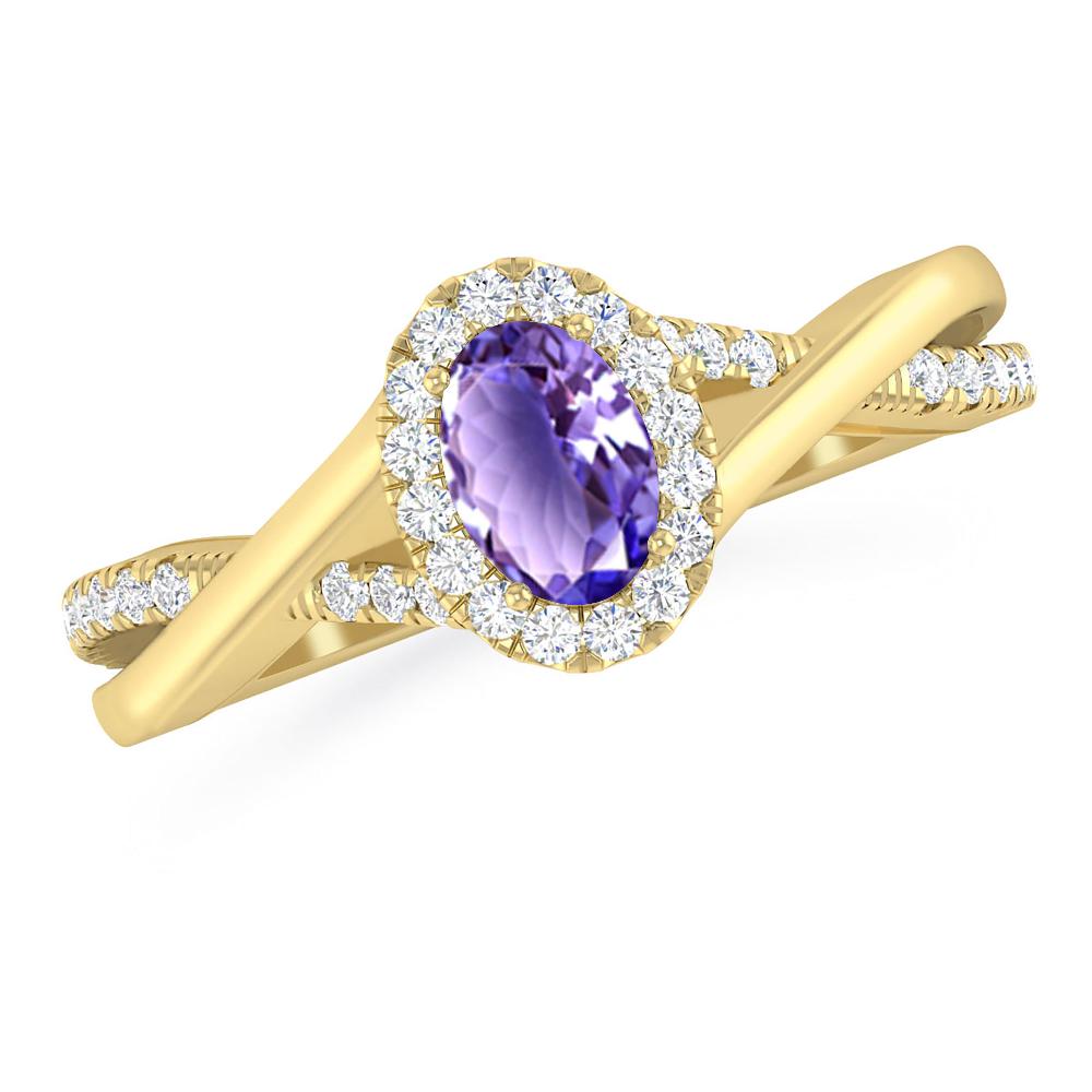 Yellow Gold - Tanzanite