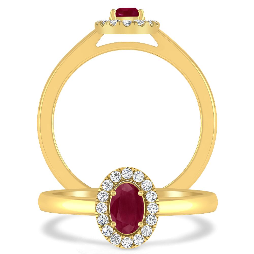 Yellow Gold - Ruby