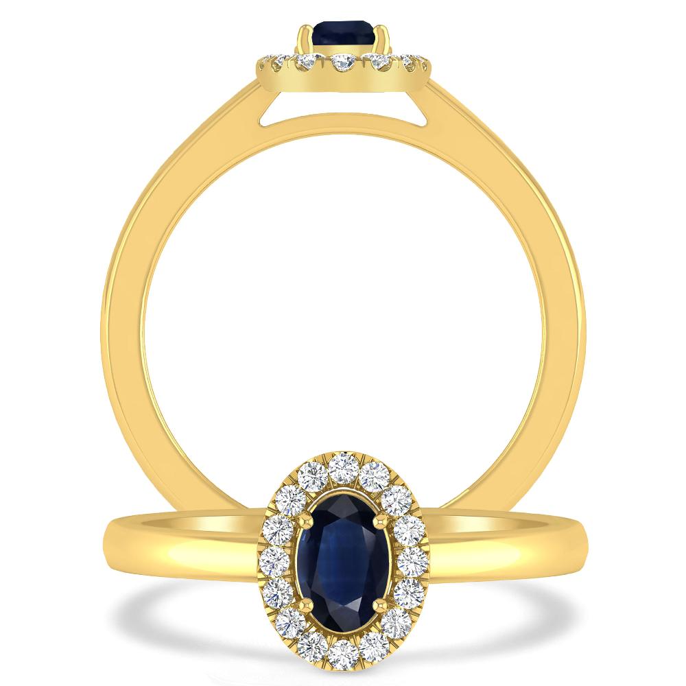 Yellow Gold - Sapphire