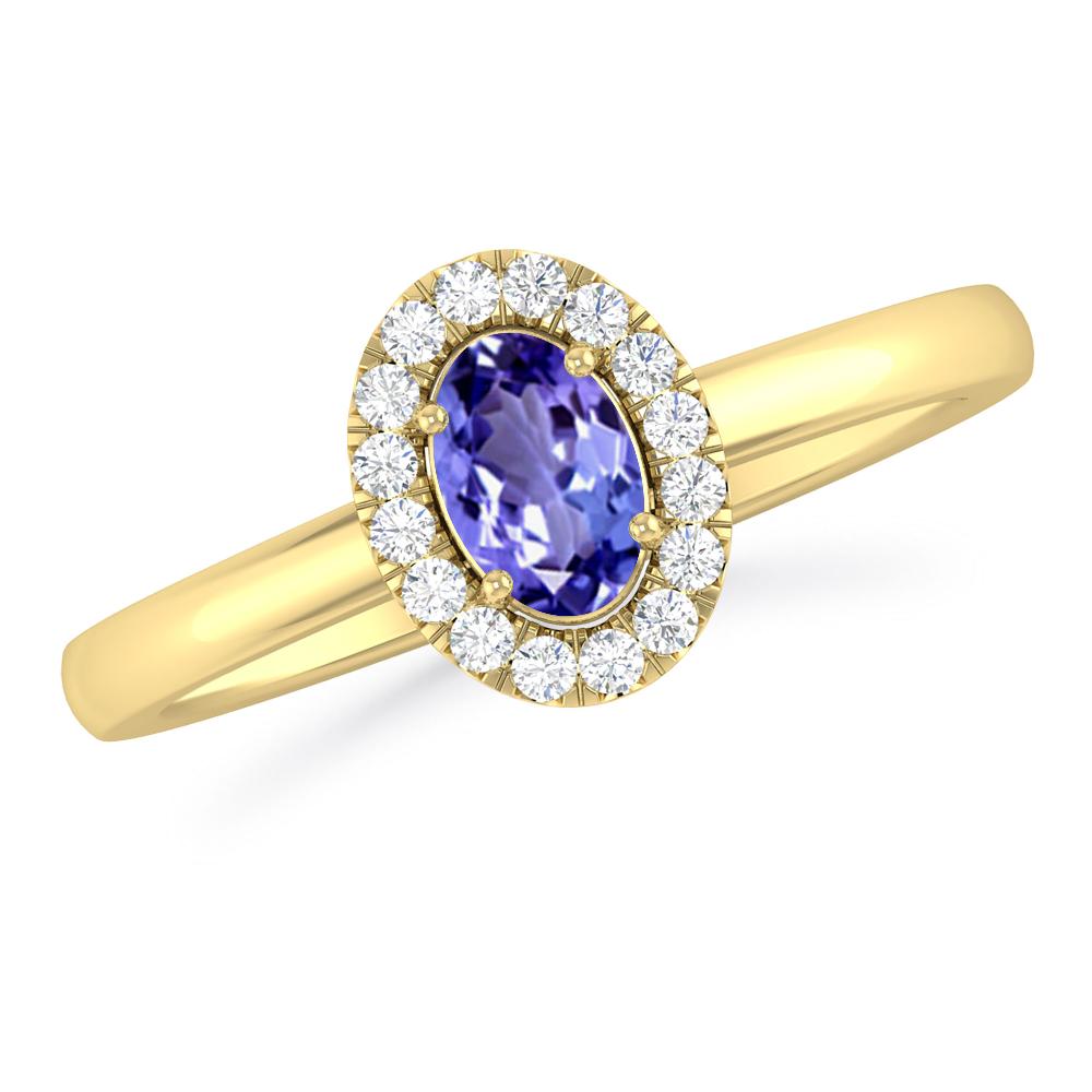 Yellow Gold - Tanzanite
