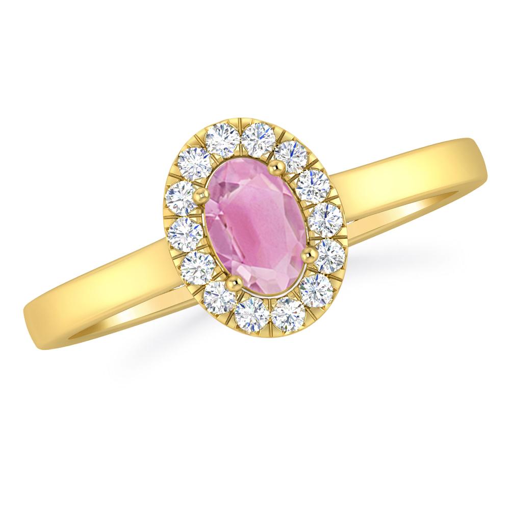 Yellow Gold - Pink Tourmaline