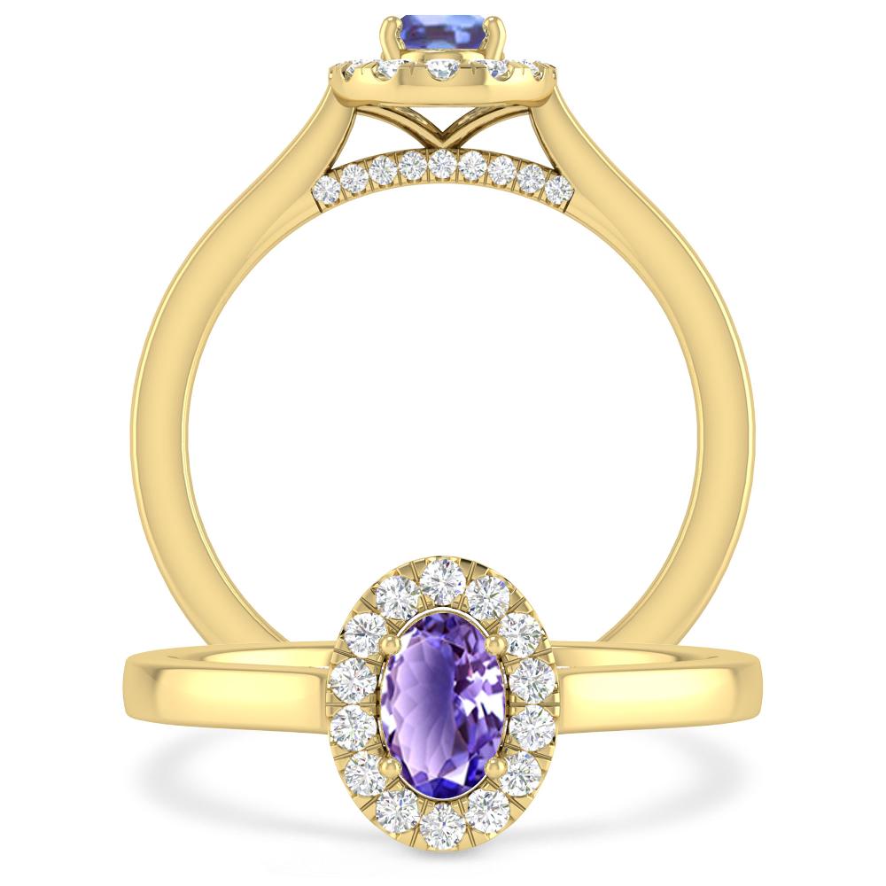 Yellow Gold - Tanzanite