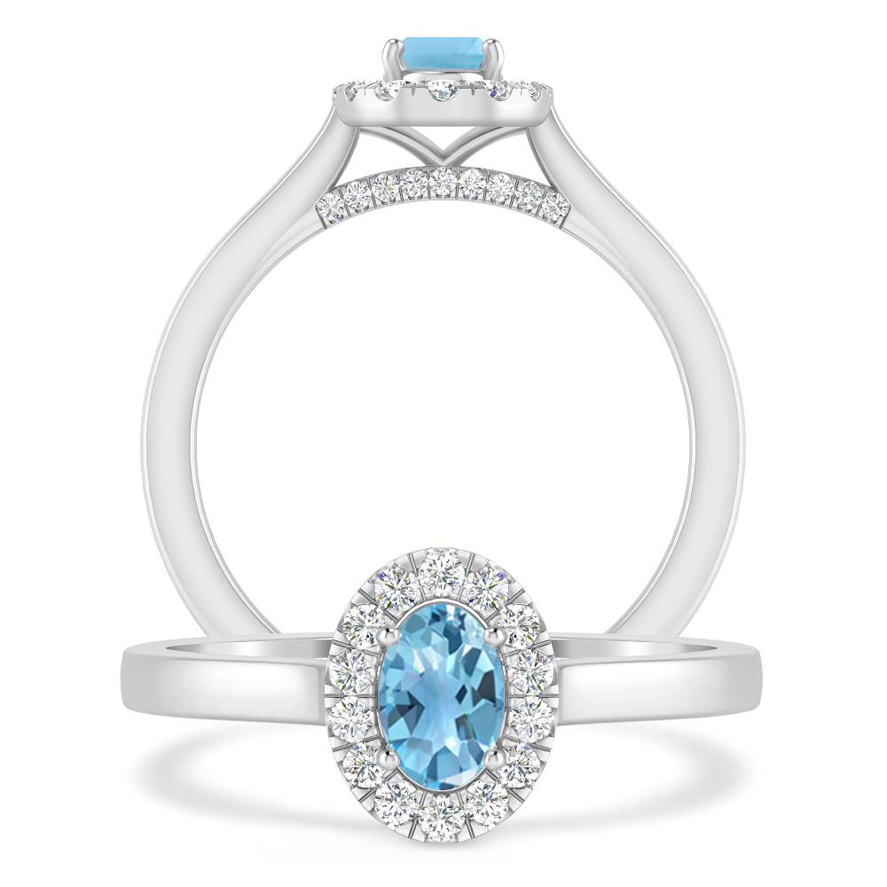 White Gold - Blue Topaz
