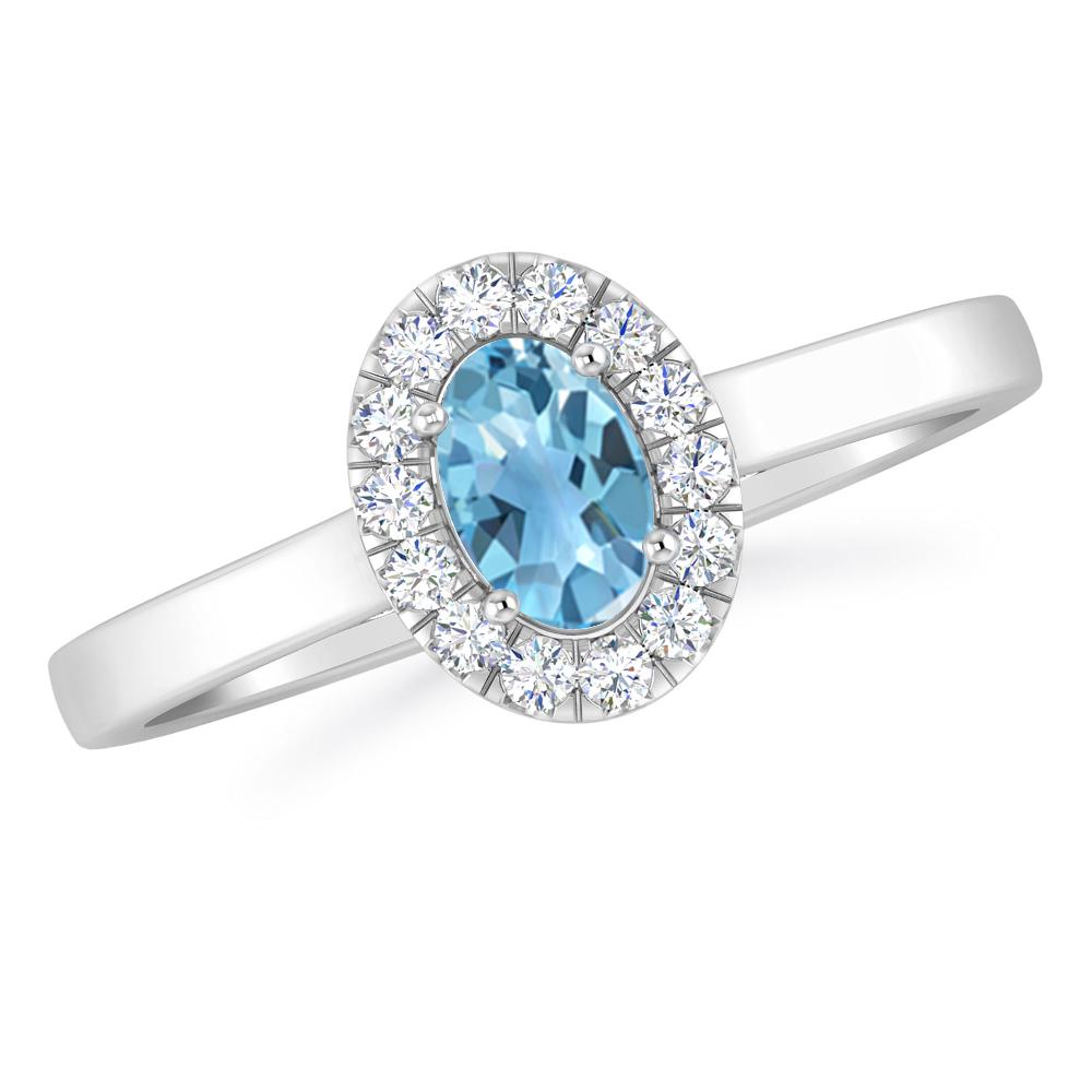 White Gold - Blue Topaz