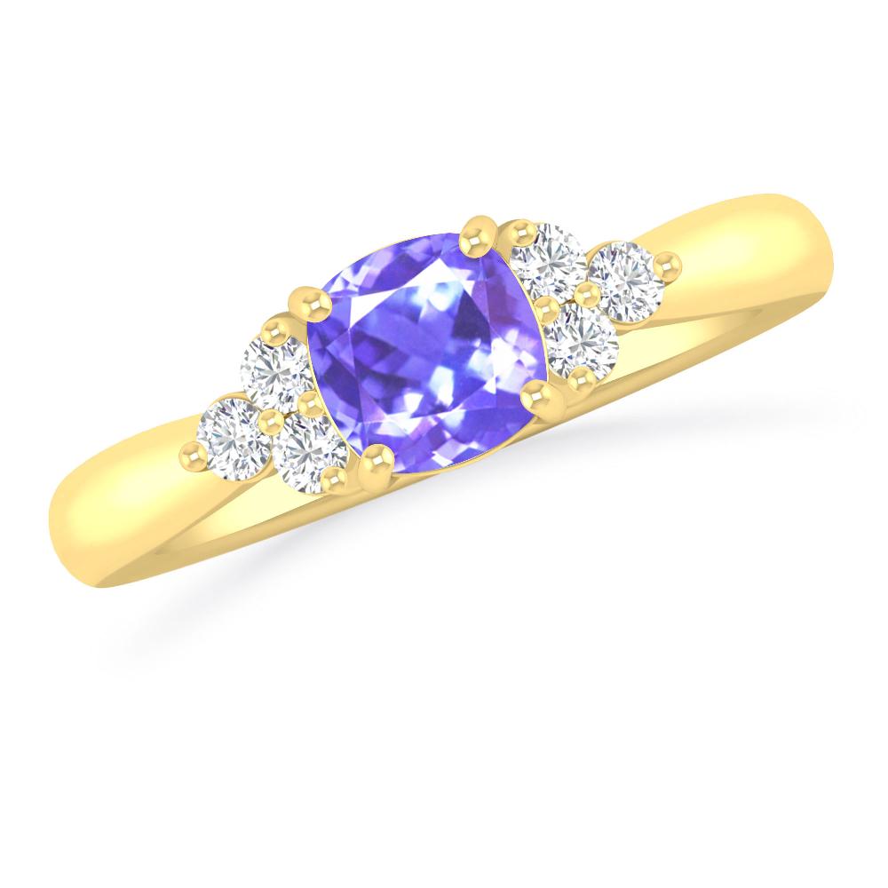 Yellow Gold - Tanzanite