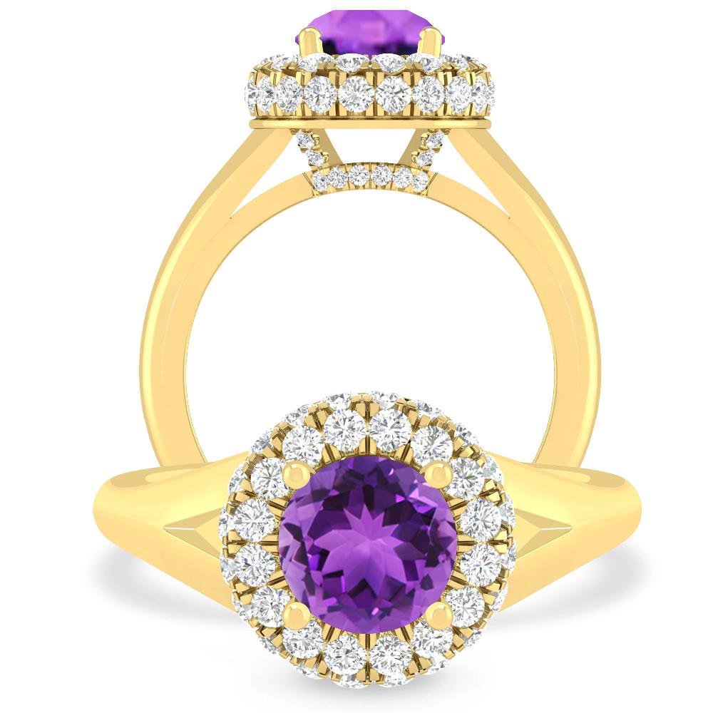 Yellow Gold - Amethyst