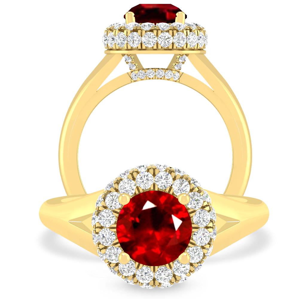 Yellow Gold - Ruby