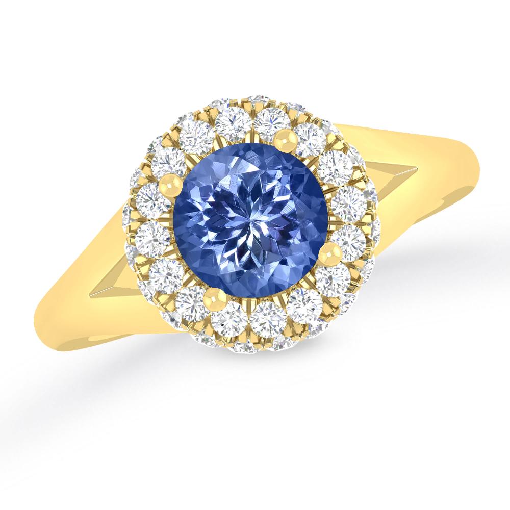 Yellow Gold - Tanzanite